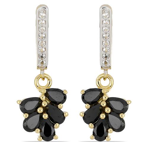 BUY 925 SILVER NATURAL BLACK ONYX MULTI GEMSTONE EARRINGS